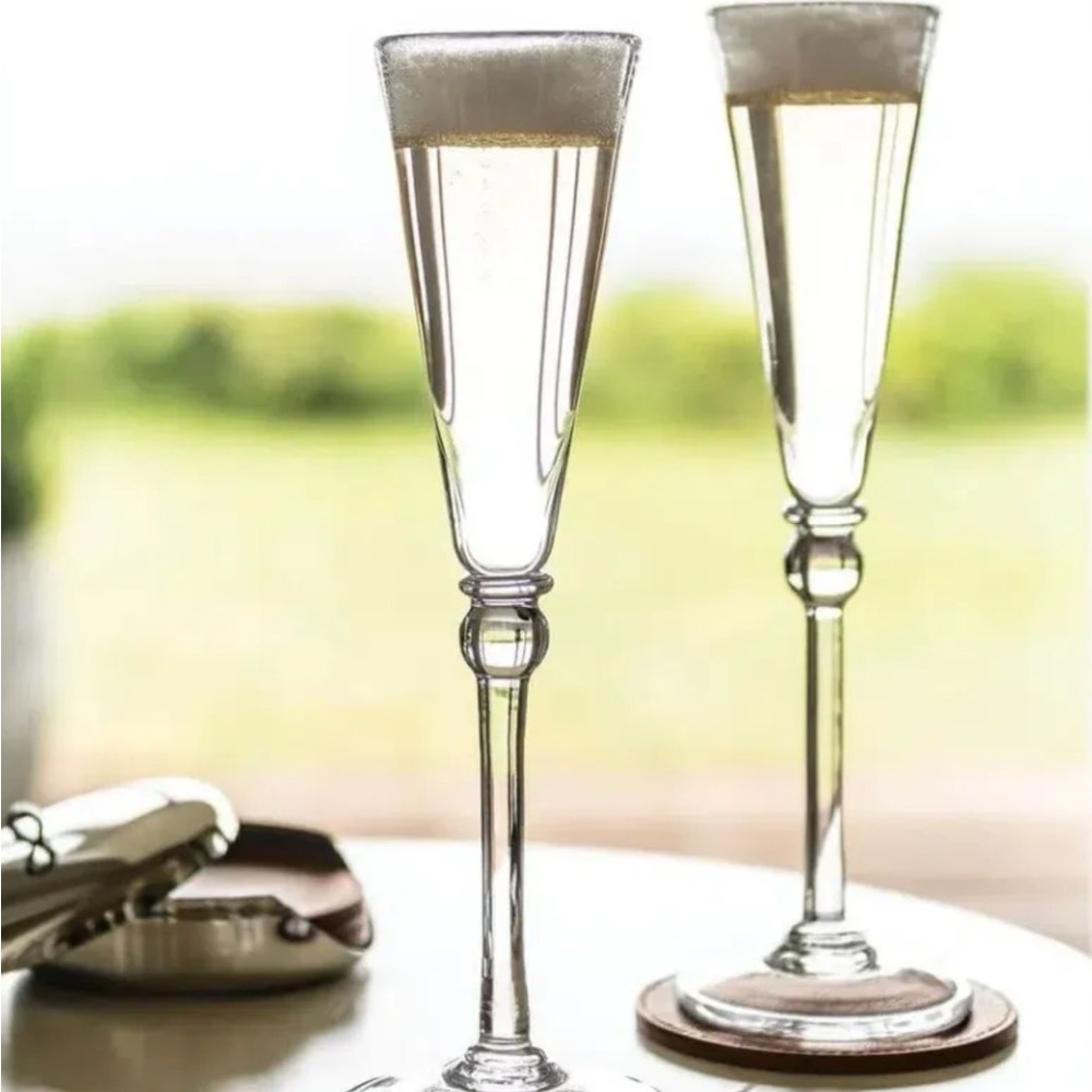 Simon Pearce Clear Champagne Flutes